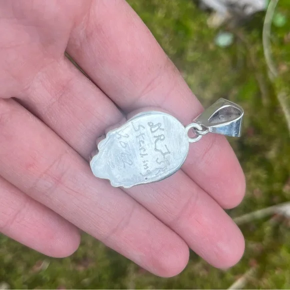 Grateful Dead gemstone inlay Pendant By David Freeland Jr - Picture 2 of 3